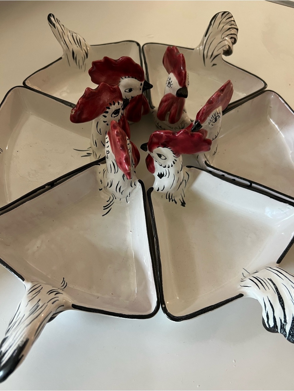 Vintage Bitossi Ceramic Turkey Bowls Set of 6